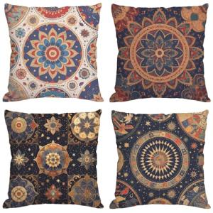Boho Cojines Exterior Impermeable Lino Grande Fundas Cojine…