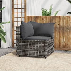 MOONAIRY Sofá de Esquina de jardín con Cojines, Sofa Exteri…