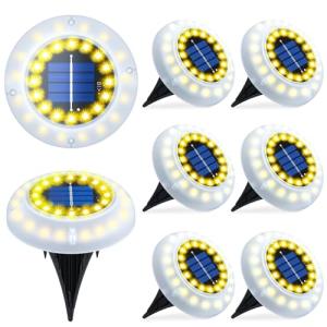 Luz Solar Jardin, 8 Pack 30 LEDs Luces Solares Exterior, La…