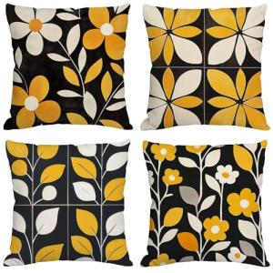 amarillo Cojines Exterior Impermeable Terciopelo Fundas Coj…