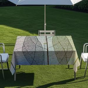 Chickwin Mantel Impermeable Rectangular, Patrón de Hojas Ex…