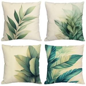 Fundas Cojines 80x80 cm Juego de 4 Beige Cojines Exterior I…