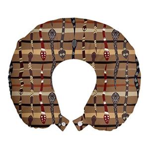 ABAKUHAUS Tribal Cojín de Viaje para Soporte de Cuello, Mie…