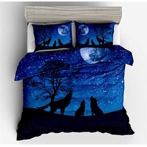 HNHDDZ 3D Animal Lobo Funda nórdica 150x220 Cama 90 cm Ropa…