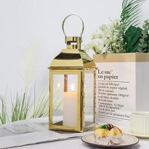JHY DESIGN Faroles decorativos de acero inoxidable de 12.5…