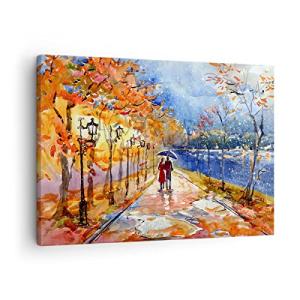 ARTTOR Lienzos decorativos parque pareja arbol Cuadro Sobre…