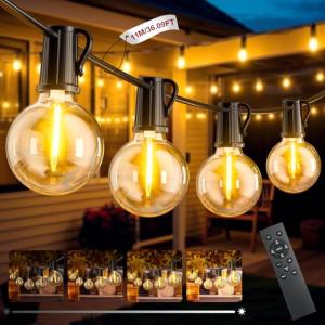 FIFlying Guirnalda Luces Exterior, 11M/36Ft Guirnaldas de L…