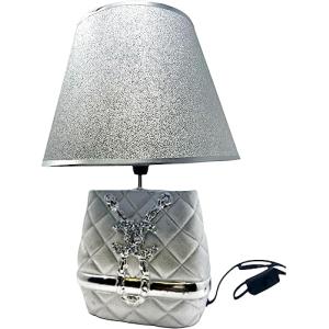 JAYOGLA Lámparas de mesa con purpurina de diamante aplastad…