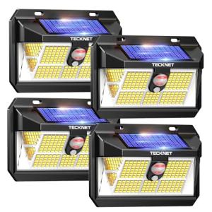 TECKNET Luz Solar Exterior, 236 LED/300° Iluminación (Ilumi…