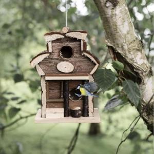 Garden Mile Natural Bird Box House Hotel - Caja de madera t…