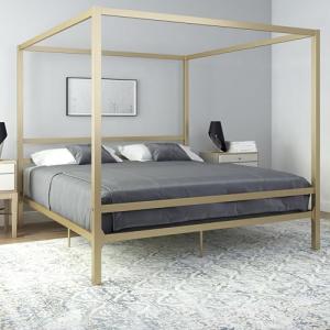DHP Modern (Reino Unido) Cama con Dosel de Metal Dorado, Su…