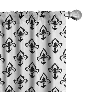 ABAKUHAUS La Flor de lis Juego de 2 Paños Cortinas, Barroco…