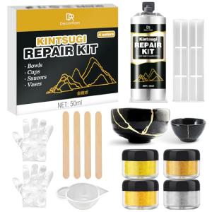 Kintsugi - Kit de reparación de cerámica rota, vidrio, jade…