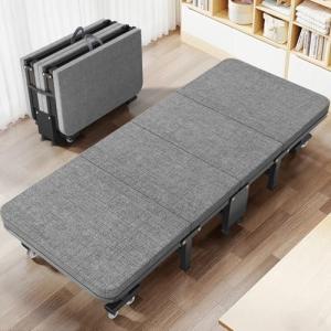 YUMBOT Cama Plegable con COLCHÓN, 70x190cm Cama Abatible, M…