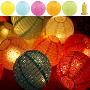 Qlisytpps Faroles de papel con luces LED, 10 colores, linte…