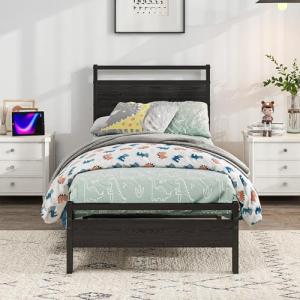 BORPHOM Marco de cama de metal de 90 x 200 cm, estructura d…
