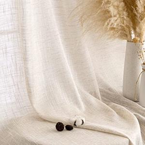 MIULEE Cortinas de Salon Lino Visillo Dormitorio Translucid…