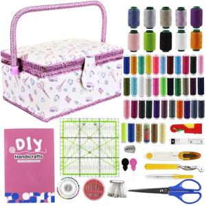 SusggO 140 piezas Costurero Completo Accesorios y Guia Basi…