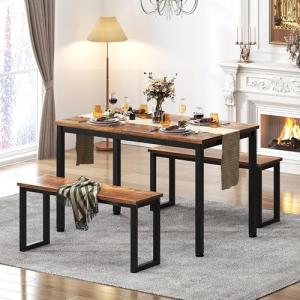 sogesfurniture Juego de comedor de 3 piezas, con mesa de co…