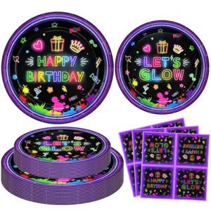 120 paquetes de decoración de fiesta de cumpleaños de neón…