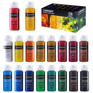 Anyart Set de Pinturas Acrílicas 18 Colores 59ml c/u Pintur…