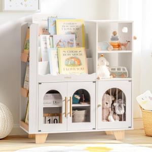 ROBUD Estantería para Libros Infantiles, Color Blanco, de M…