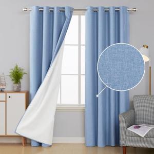Deconovo Cortinas Opacas con Aislamiento Térmico para Salón…