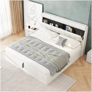 Lubvtti Cama tapizada 180x200cm con cabecero de Almacenamie…