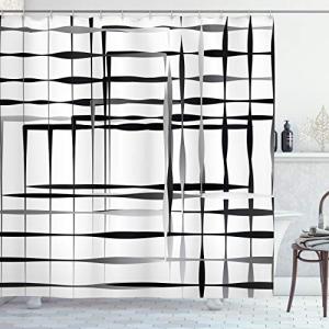 ABAKUHAUS Arte Moderno Cortina de Baño, Arte Abstracto geom…