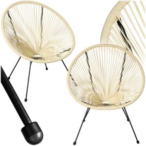 tectake® Conjunto de 2 Sillas Jardín Exterior Estilo Acapul…