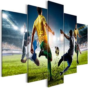 murando Cuadro en Lienzo fútbol 150x75 cm Impresión de 5 Pi…