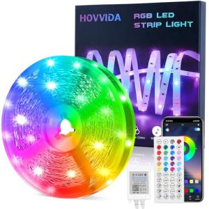 HOVVIDA Tira LED 15M, 1x15M, 30 LED/Metro, 24V RGB Luces 45…