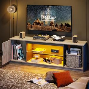 Bestier Mueble de TV para TV de 65 pulgadas y más pequeños,…