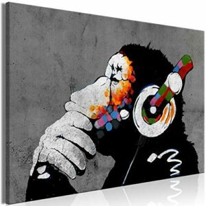 murando Cuadro en Lienzo DJ Mono 90x60 cm 1 parte Impresión…