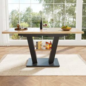 SUKY Mesa de comedor telescópica 118-157 × 70 × 75 cm, mesa…