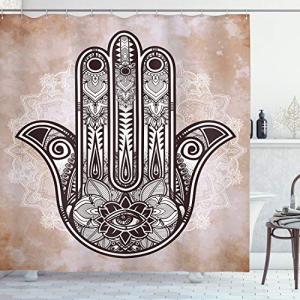 ABAKUHAUS Hamsa Cortina de Baño, Mystic Mandala del Este, M…
