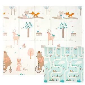 CCLIFE Alfombra Bebé Acolchada Plegable Reversible 196x176x…