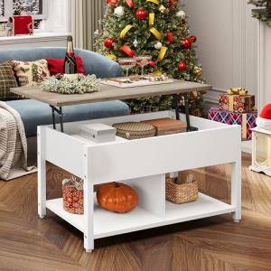 YITAHOME Mesa de Centro con Tapa Elevable, 2 Niveles, Mesa…