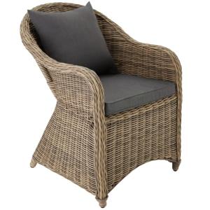 TecTake® Sillón de Ratán y Aluminio con Cojín (Funda Extraí…