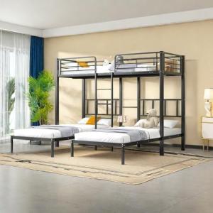Wyibwy Litera triple de 90 x 200 cm con barandilla anticaíd…