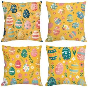 amarillo Cojines Exterior Impermeable Terciopelo Fundas Coj…