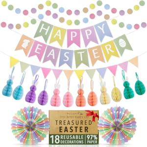 Decoración de Pascua reutilizable premium – Conejo de Pascu…