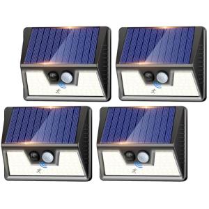nipify Luz Solar Exterior,【4 Paquete/3 Modos】 Focos Led Sol…