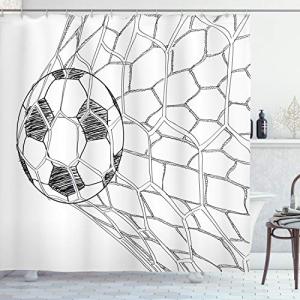 ABAKUHAUS Fútbol Cortina de Baño, Balón de fútbol en Red, M…