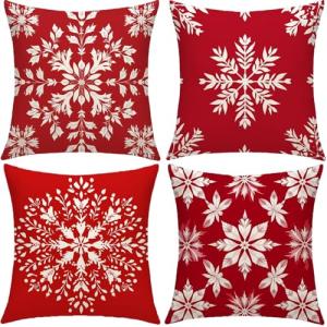 Rojo Cojines Exterior Impermeable Terciopelo Grande Fundas…