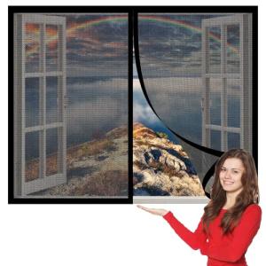 Mosquitera Ventana Abatible 219 x 193 cm sin Taladrar Puert…
