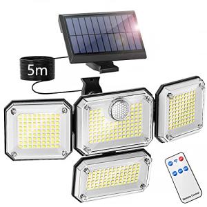 Ulikey Luz Solar Exterior con 333 LED Potentes, Foco con Se…
