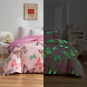 Homewish Ropa de cama luminosa para niños y niñas, 155x220…