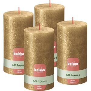 BOLSIUS - Velas rústicas de pilar Shimmer - 60 Ore - 13 x 7…