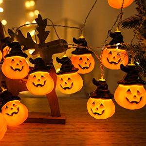 Jsdoin - Guirnalda de luces de calabaza para Halloween, fun…